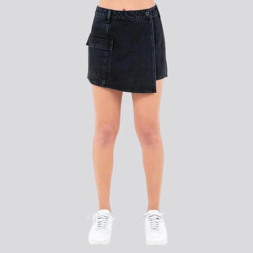 Casual chic denim jeans skort