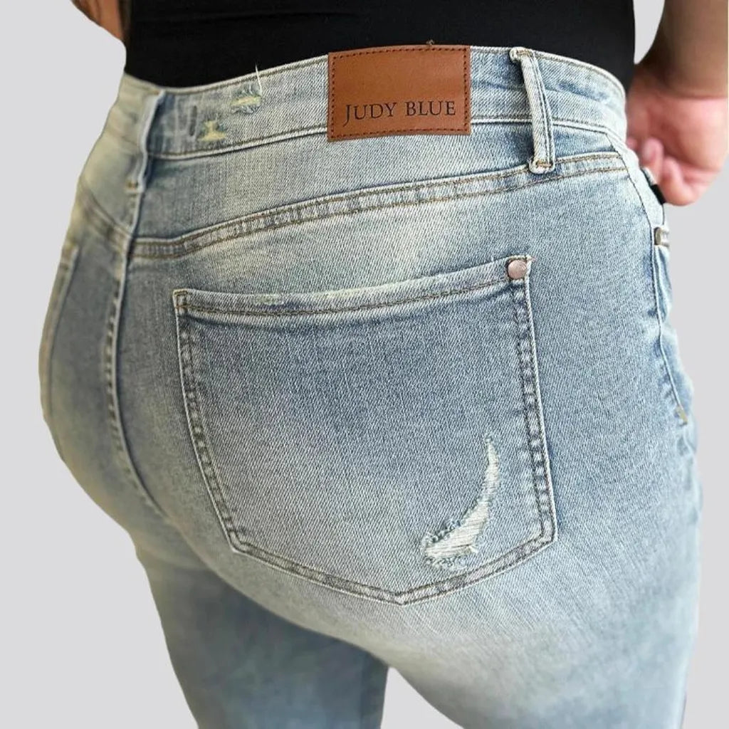 Bootcut high-waist jeans
 for ladies