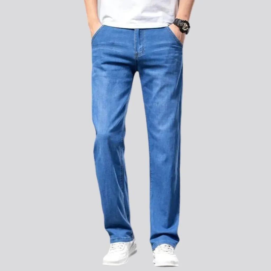 Thin men's lyocell jeans