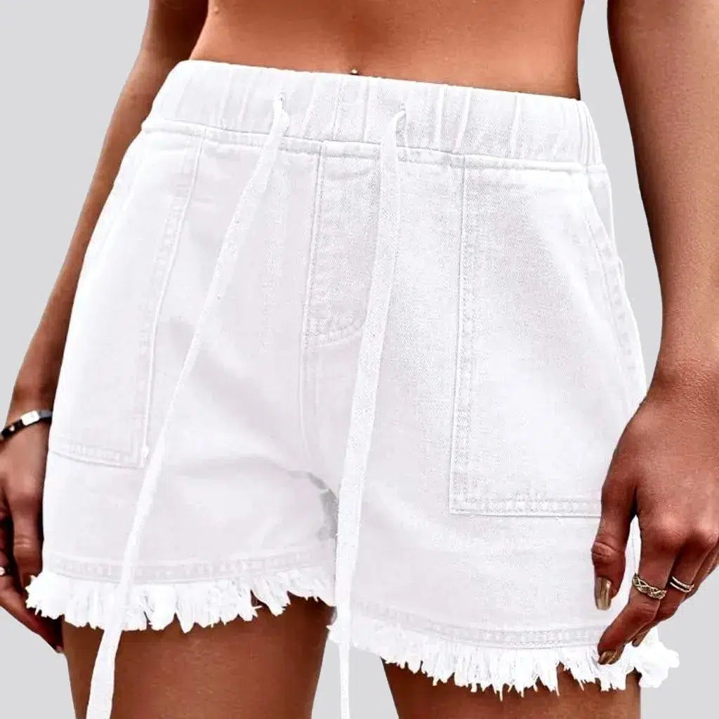 Stonewashed women's loose jeans