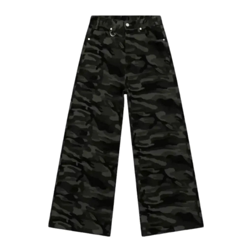 Multicolor boho fit baggy jeans for men