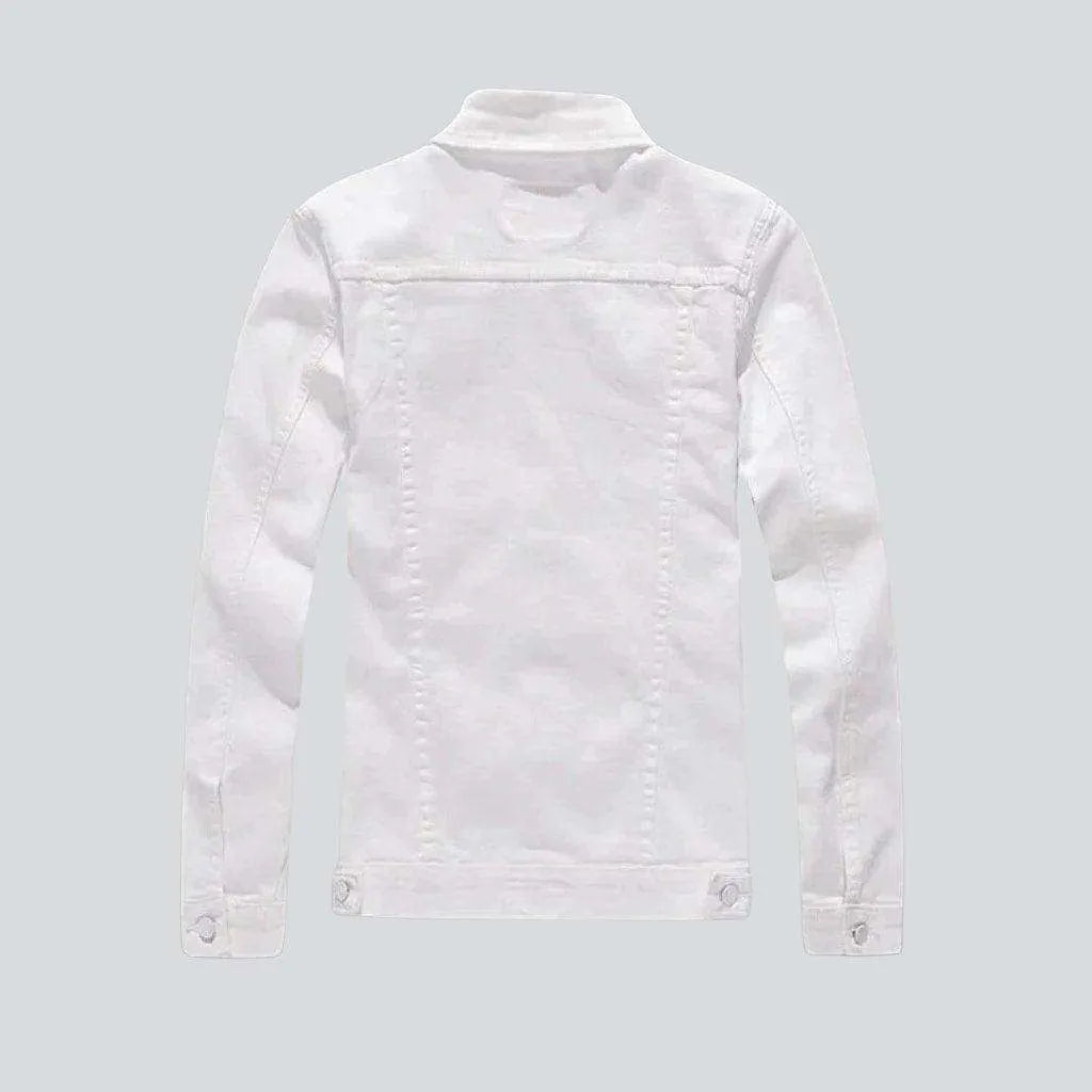 Fancy color men's denim jacket