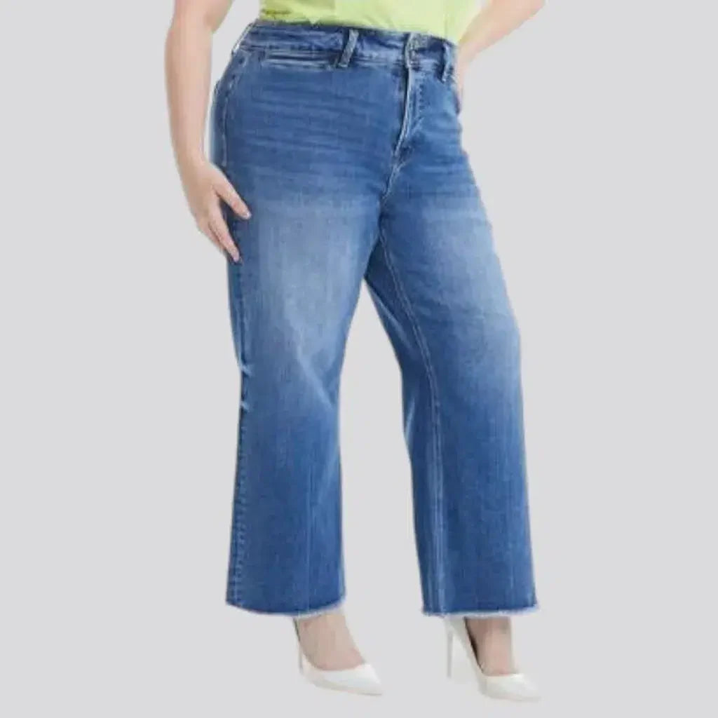 Plus-size women's wide-leg jeans