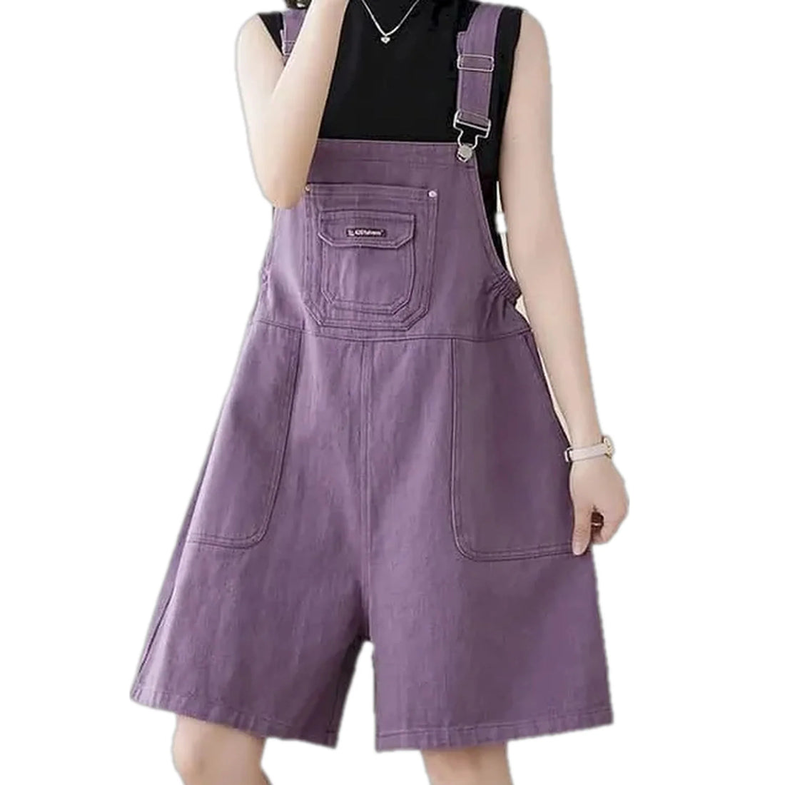 Trendy casual colorful baggy women's jeans overall