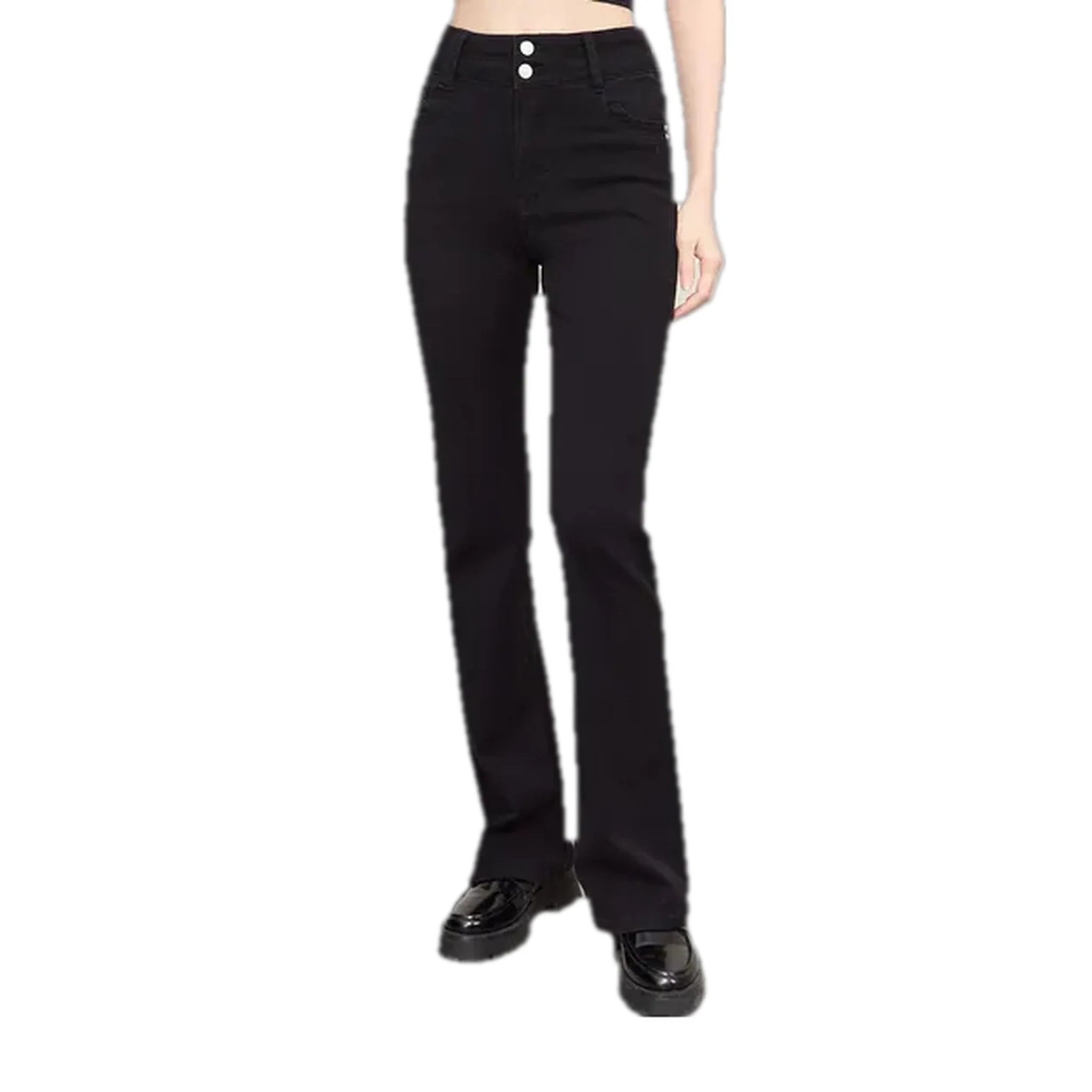 Fashionable bootcut high waist jeans for women