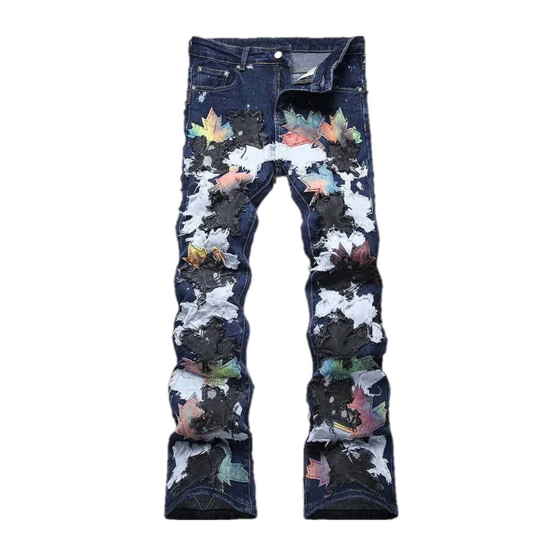 Artistic slim men's jeans
