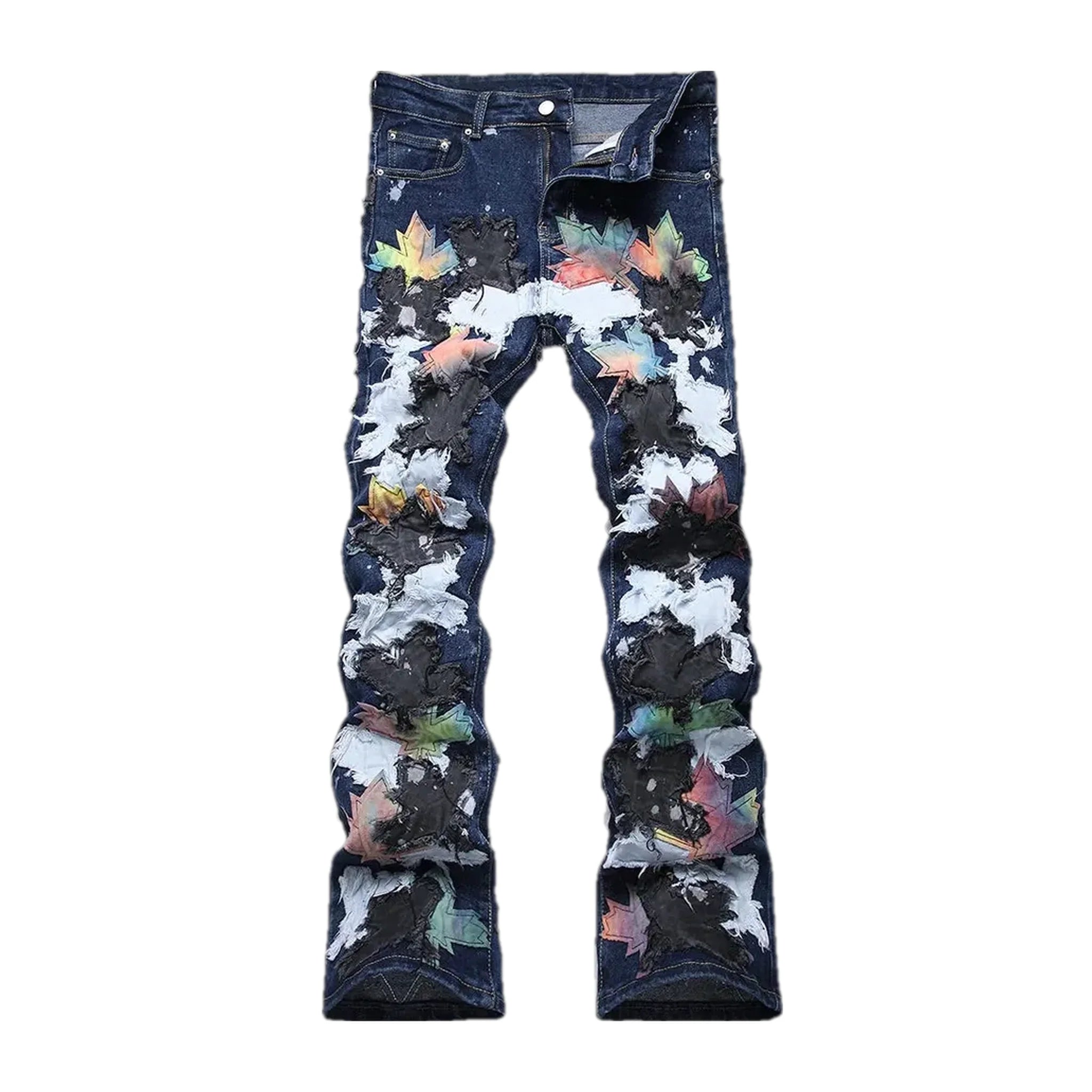 Artistic slim men's jeans