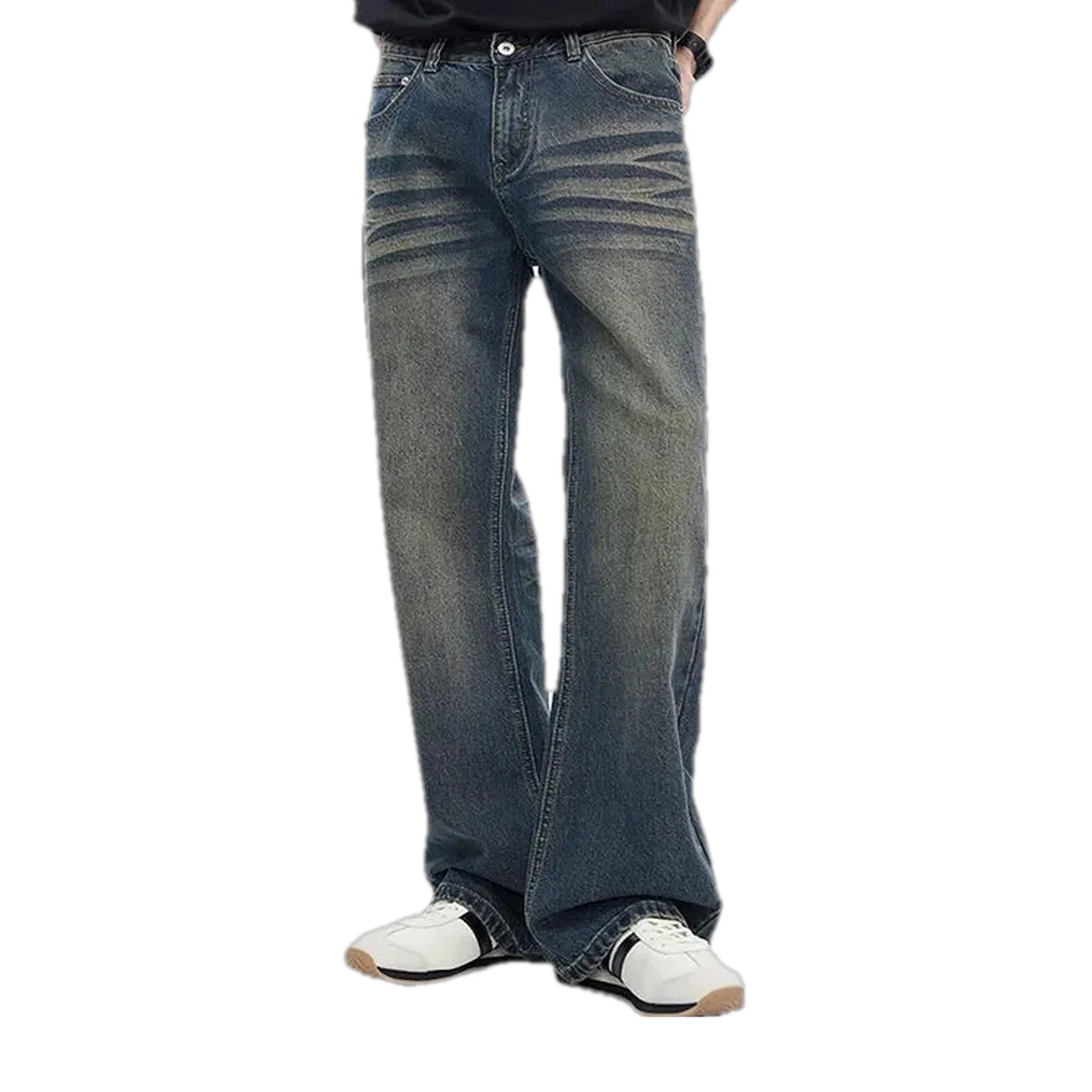 90s style faded men's jeans