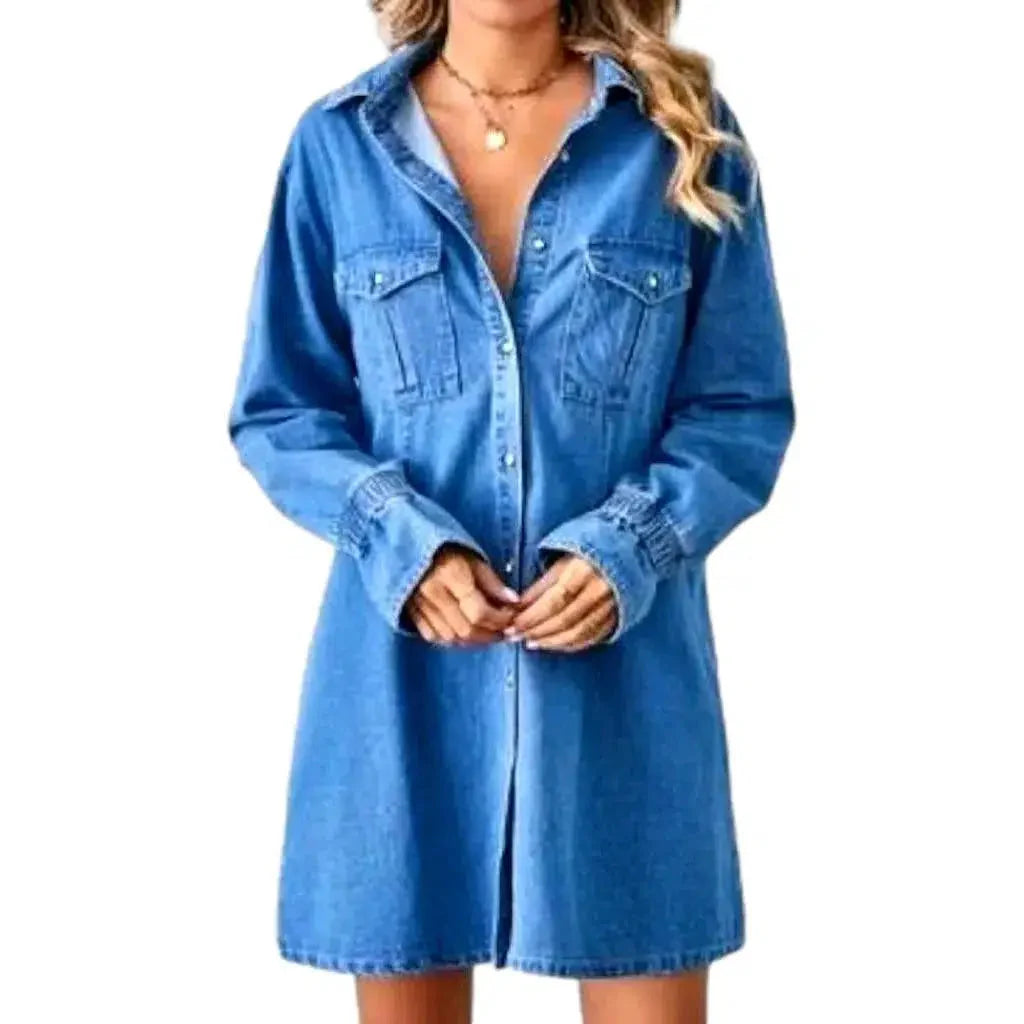 90s style jean dress