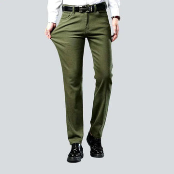 Color men's high-waist jeans