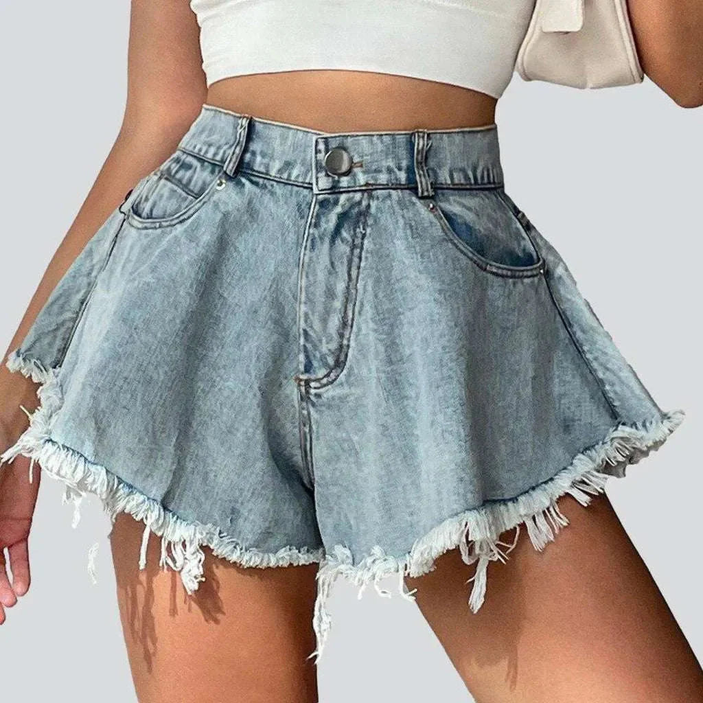 Culotte jeans shorts for women
