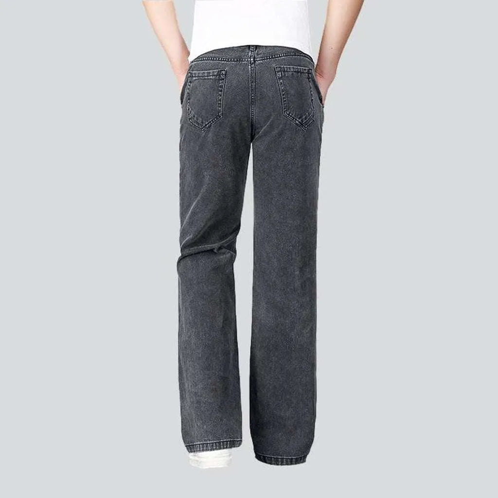 Stylish wide-leg men's jeans