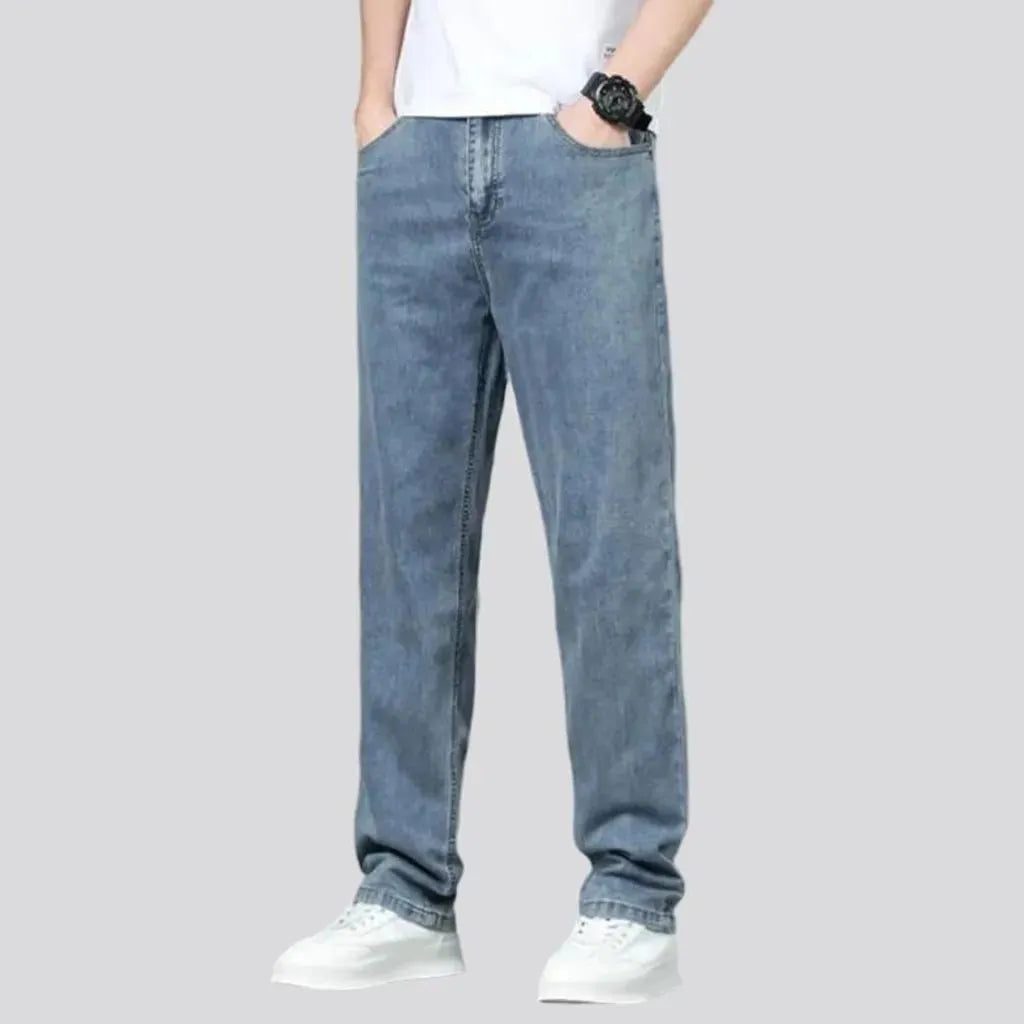 Thin stonewashed jeans
 for men