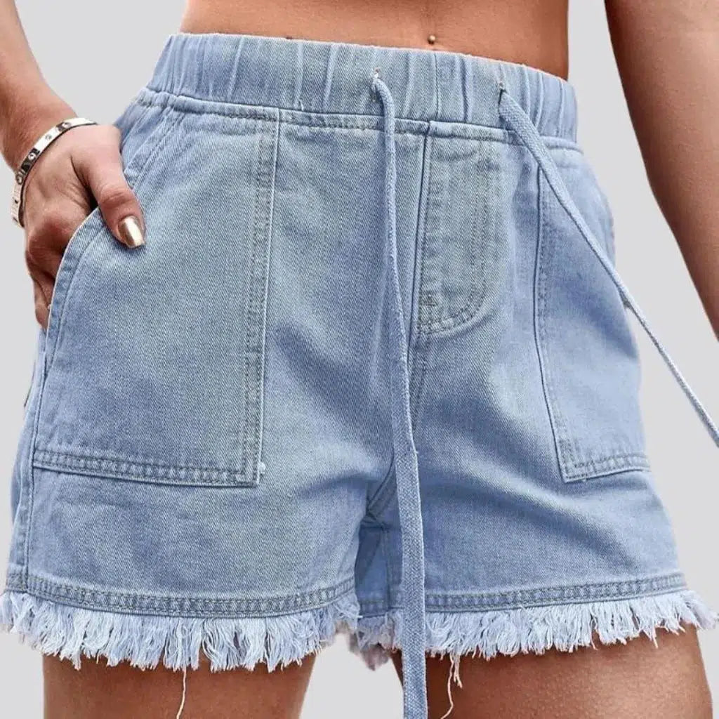 Stonewashed women's loose jeans