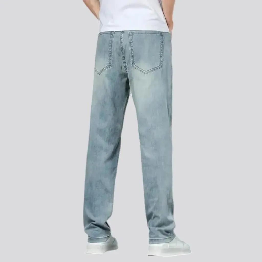 Thin stonewashed jeans
 for men
