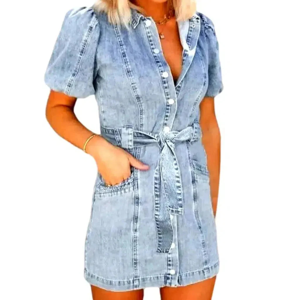 Light vintage jean dress