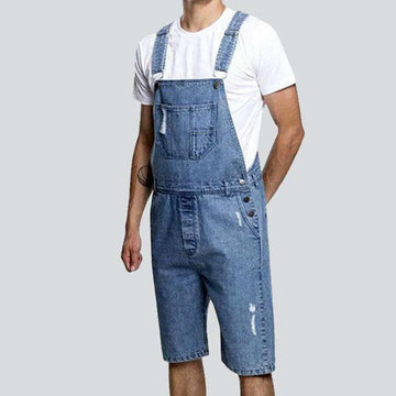 Loose fit men's denim overall
