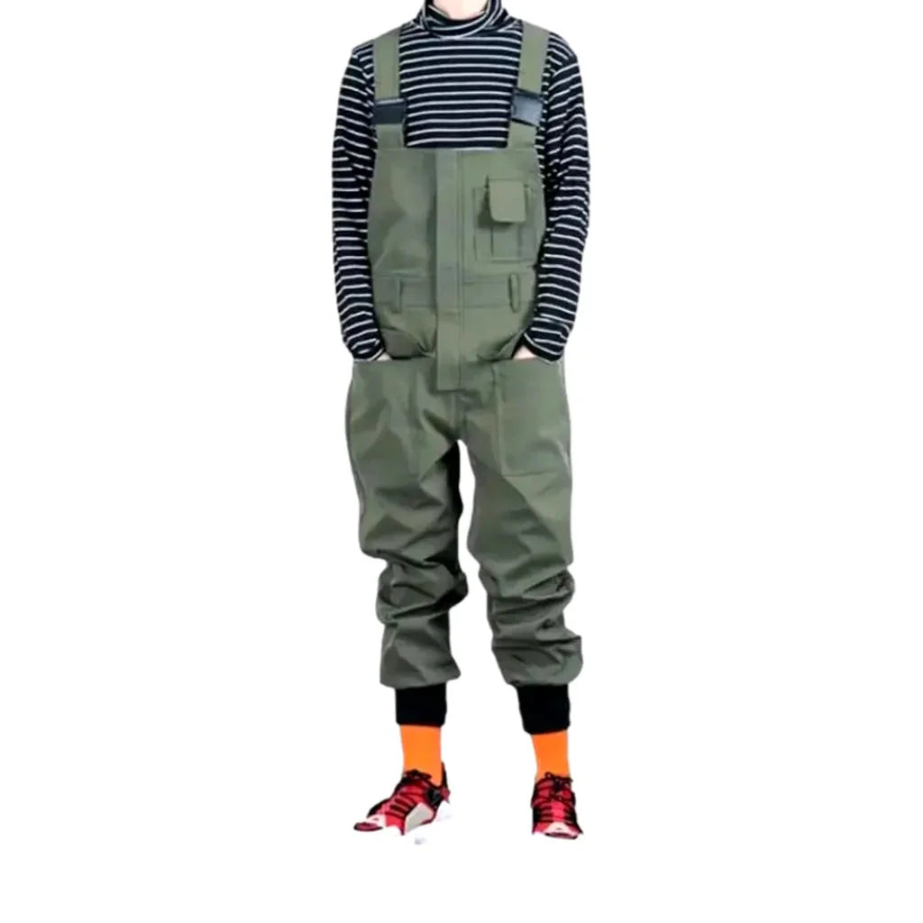 Men's denim bib work overall