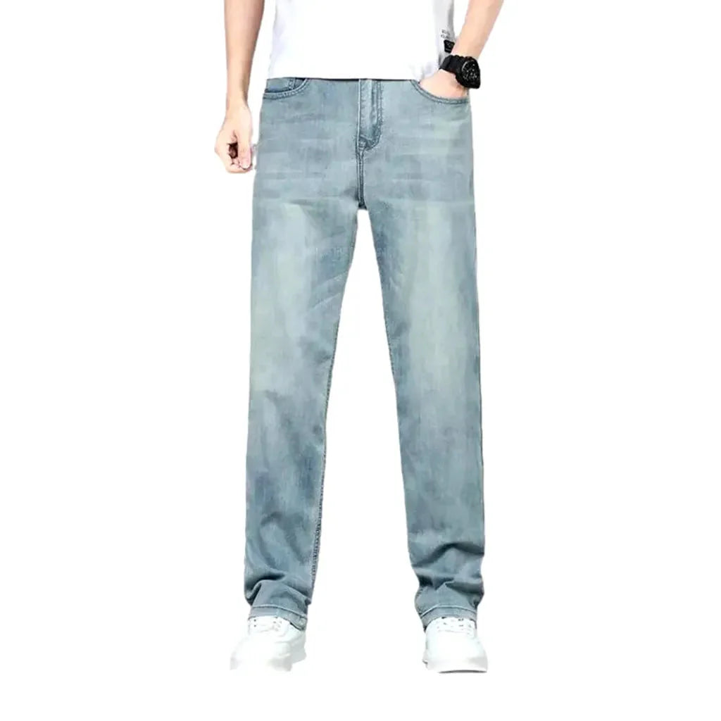 Thin stonewashed jeans
 for men